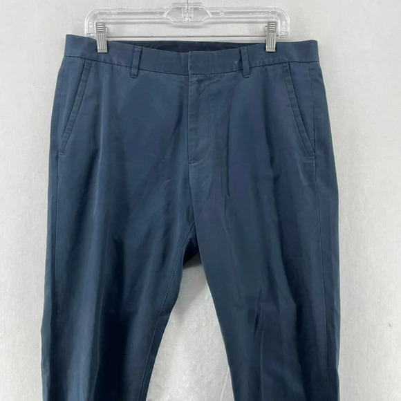 Bonobos Pants Men's Sz 33x34 Blue Straight Leg Slim Fit Mid-Rise Flat Front - Picture 5 of 11
